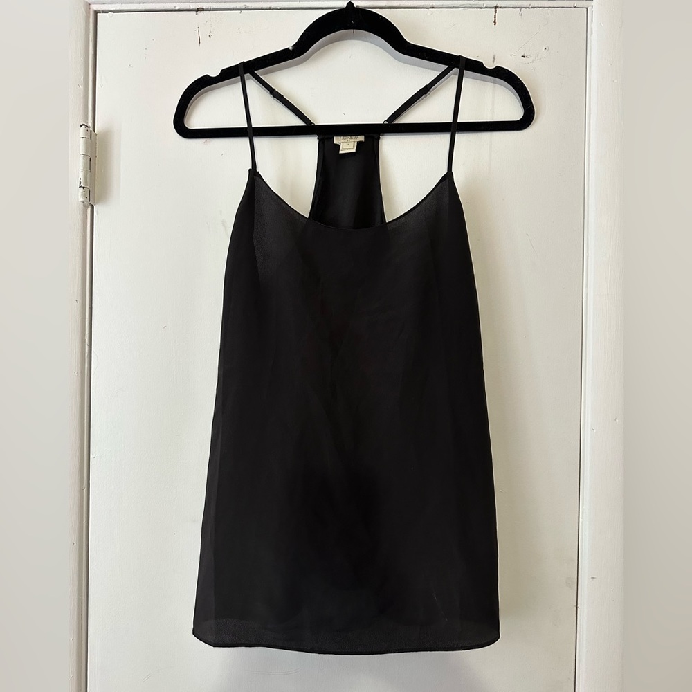 J. Crew Size 8 Black Cami with Adjustable Straps